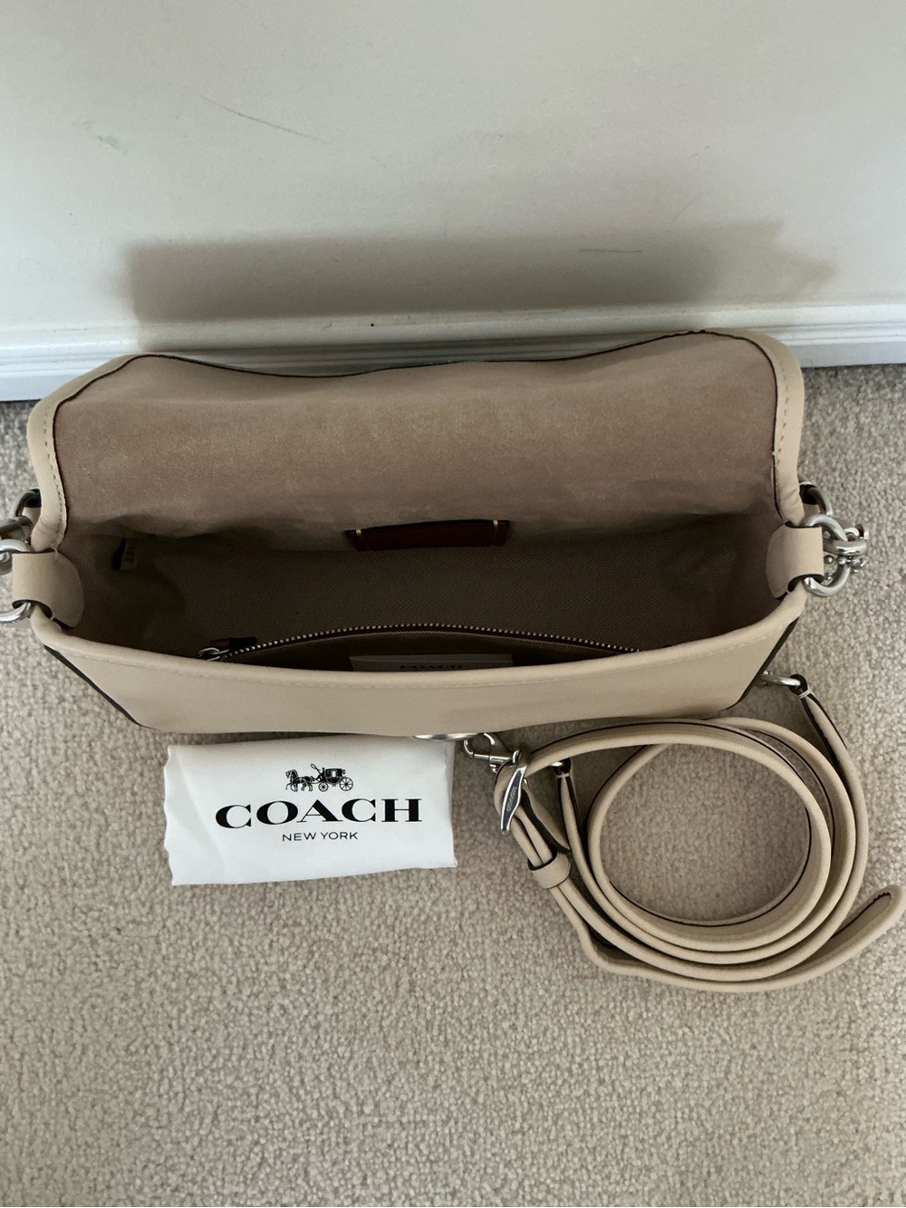 Coach - Soft Tabby Shoulder Bag in Silver/Ivory - Picture 4 of 12